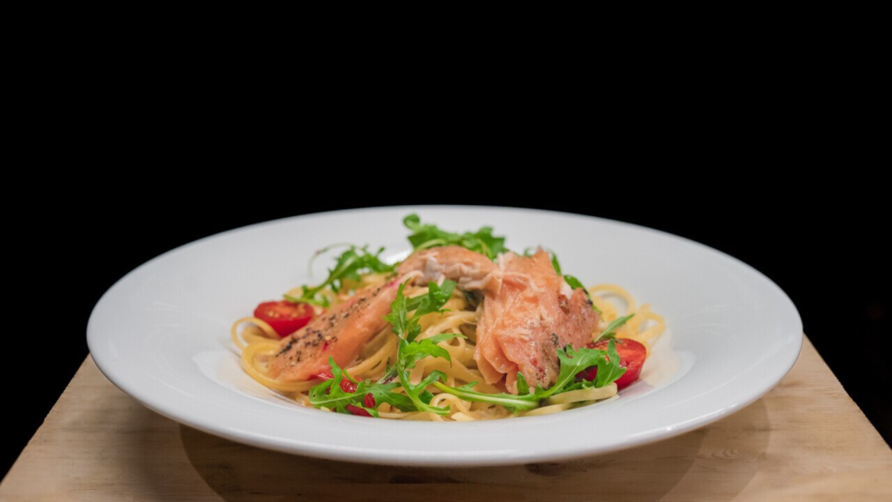 Free Flow: Linguine mit Limetten-Sahnesauce und Lachs