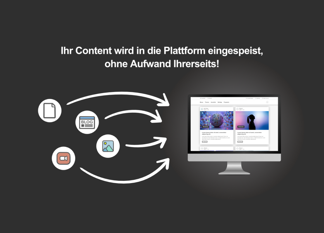 Inhalte und Reichweite: Wir monitoren Ihre Kanäle und publizieren davon passende Beiträge und Veranstaltungen