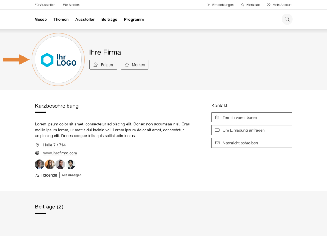 Aussteller-Profil: Firmenlogo